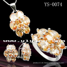 Handgemachte Mode Farbe Zirkon Schmuck Set (YS-0074)